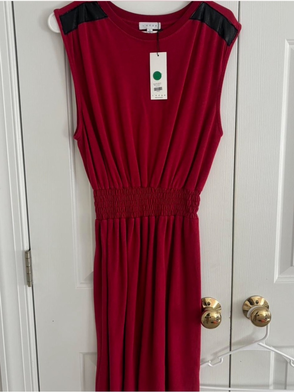 S’edge red mini dress with ruched waist, size L